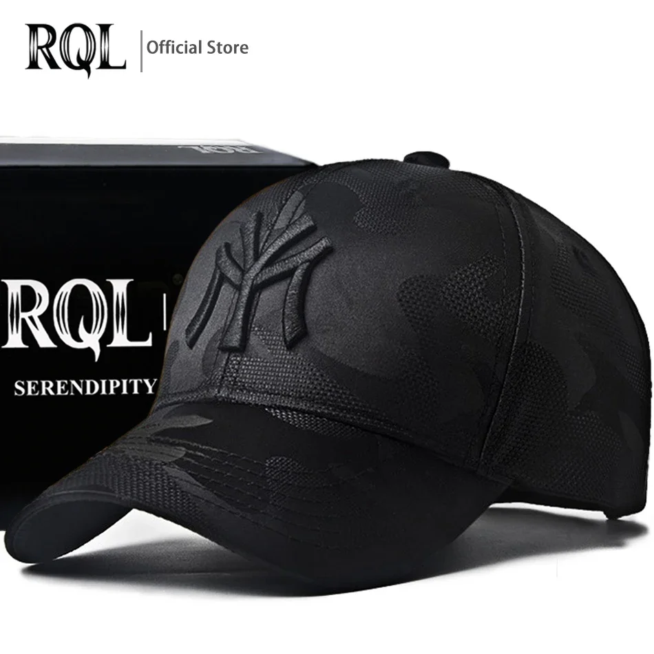 Men\'s Black Baseball Cap Male Summer Low Profile Camouflage Embroidered Logo Cotton  Mountain Snapback Brand Hip Hop Sun Hat