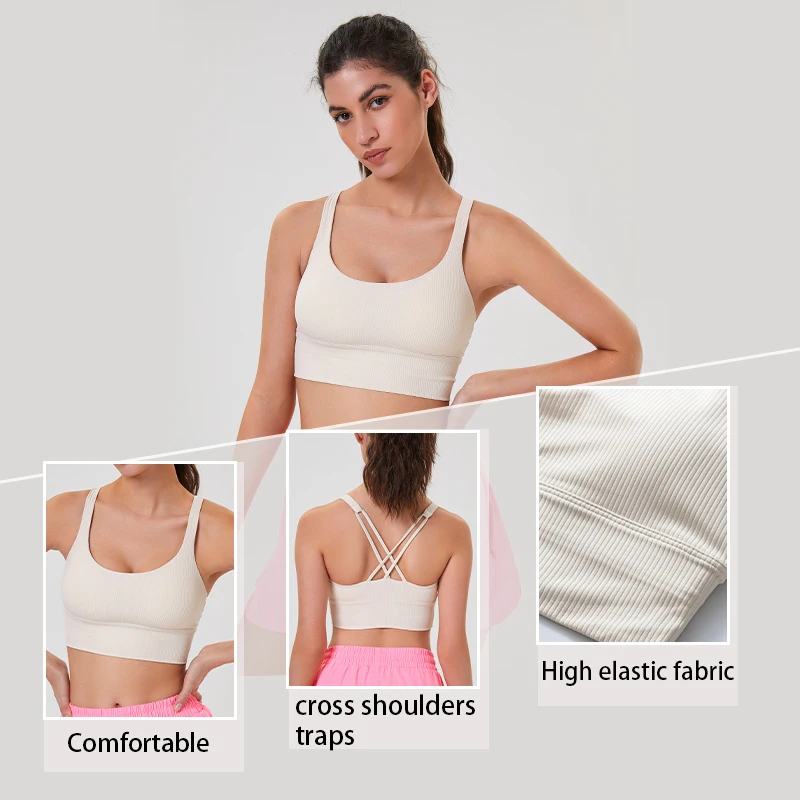 

U-neck Yoga Bra Beautiful Back Fitness Running Sexy Quick Dry Breathable Clothing Gym Pilates Top Sportswear Sports Padded Vest