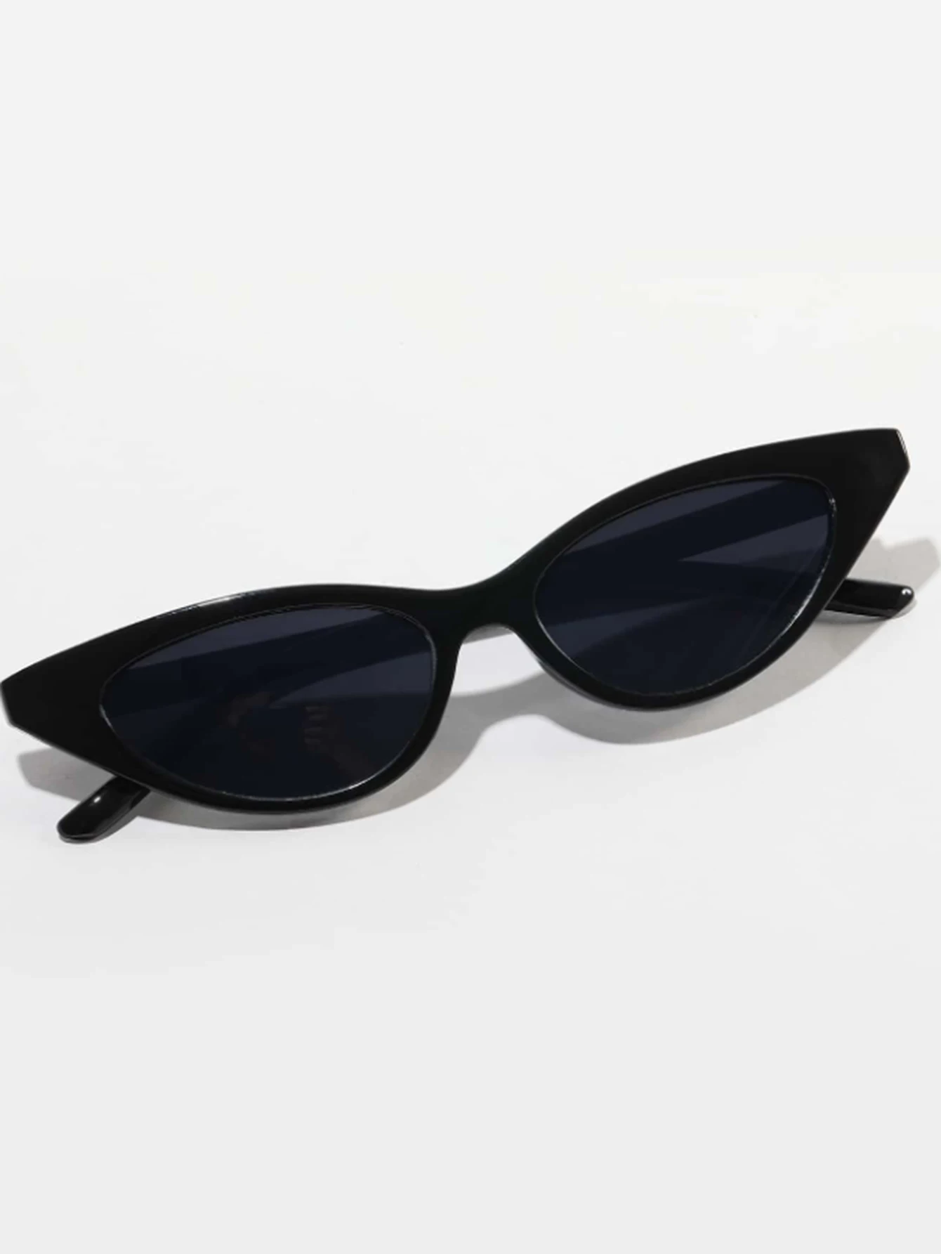 1 Stück Retro-Sonnenbrille mit schlichtem Cat-Eye-Rahmen, modische, einfarbige Brille im Basic-Stil für den täglichen Gebrauch und den Strandurlaub – Detail 3