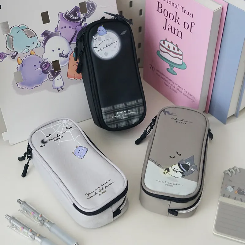 Portable Multi-Compartment Pencil Case Large-Capacity Zippered Limited Edition Magician Pencil Pouch Durable Stationery Storage