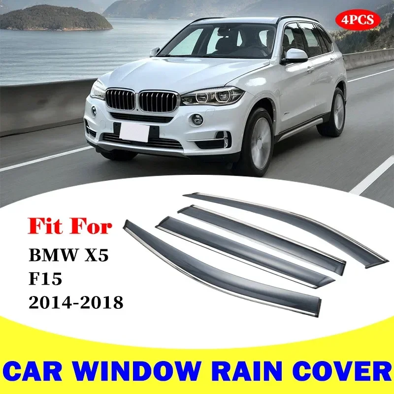 

For BMW X5 F15 window visor car rain shield deflectors awning trim cover exterior car-styling accessories parts 2014-2018