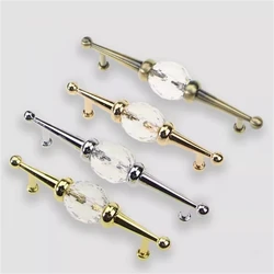 LCH Hole Pitch 128mm 160 Modern Style Sparkling Long Crystal Cabinet Crystal Handle Dresser Knob Cupboard Door Pull