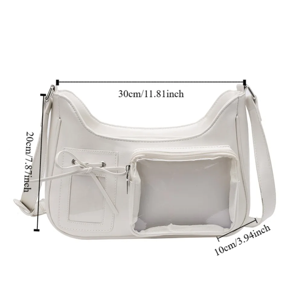 Lovely Japanese Style Transparent Itabag Pvc Y2k JK Shoulder Bag Harajuku Badge Display Lolita Handbag Travel