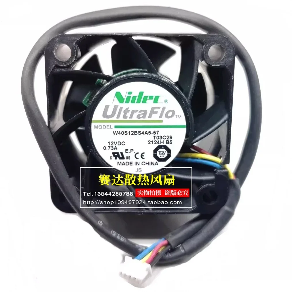 JFG For Nidec W40S12BS4A5-57 T03C29 4028 12V 0.73A Power Cooling Fan 40*40*28mm