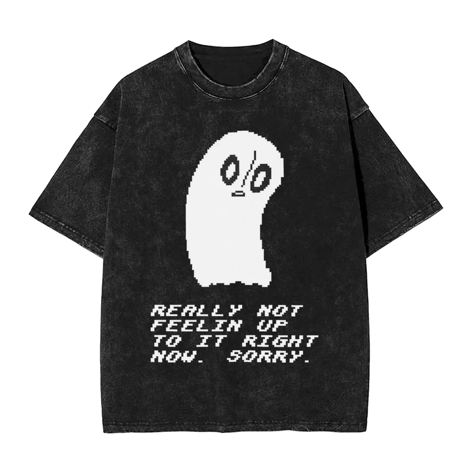 Undertale Video Game Washed T Shirt Streetwear Hip Hop  T-Shirts  Tee Shirt Men Women Short Sleeve Oversize Graphic Printed