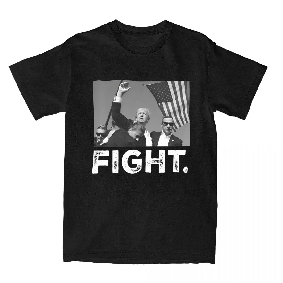 Trump Fight Merch Shirt Men Women Donald Trump Rally Shooting Novelty Pure Cotton Unique Tops