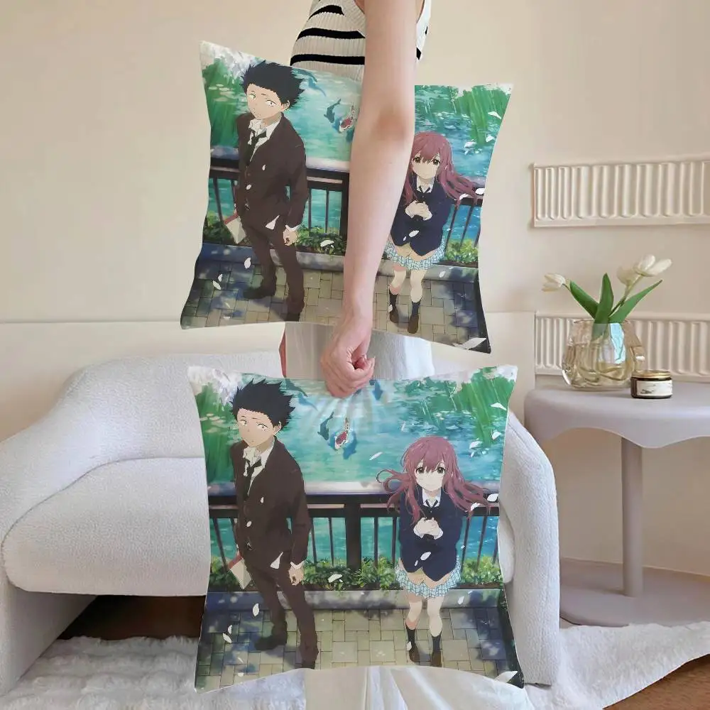 صوت صامت - كيس وسادة Koe no Katachi للأريكة وغرفة المعيشة أغطية وسائد مزخرفة مقاومة للغبار وغير مرئية #6