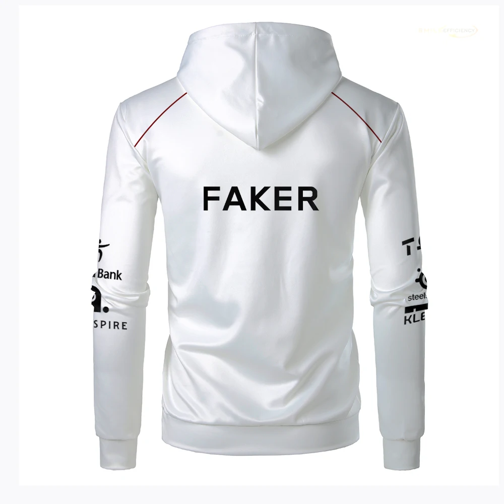 2024 New T1 Esports Team Uniform Zip Up Hoodie League Of Legends World Finals Jersey Hoody Faker Fan Men Training Clothes Custom