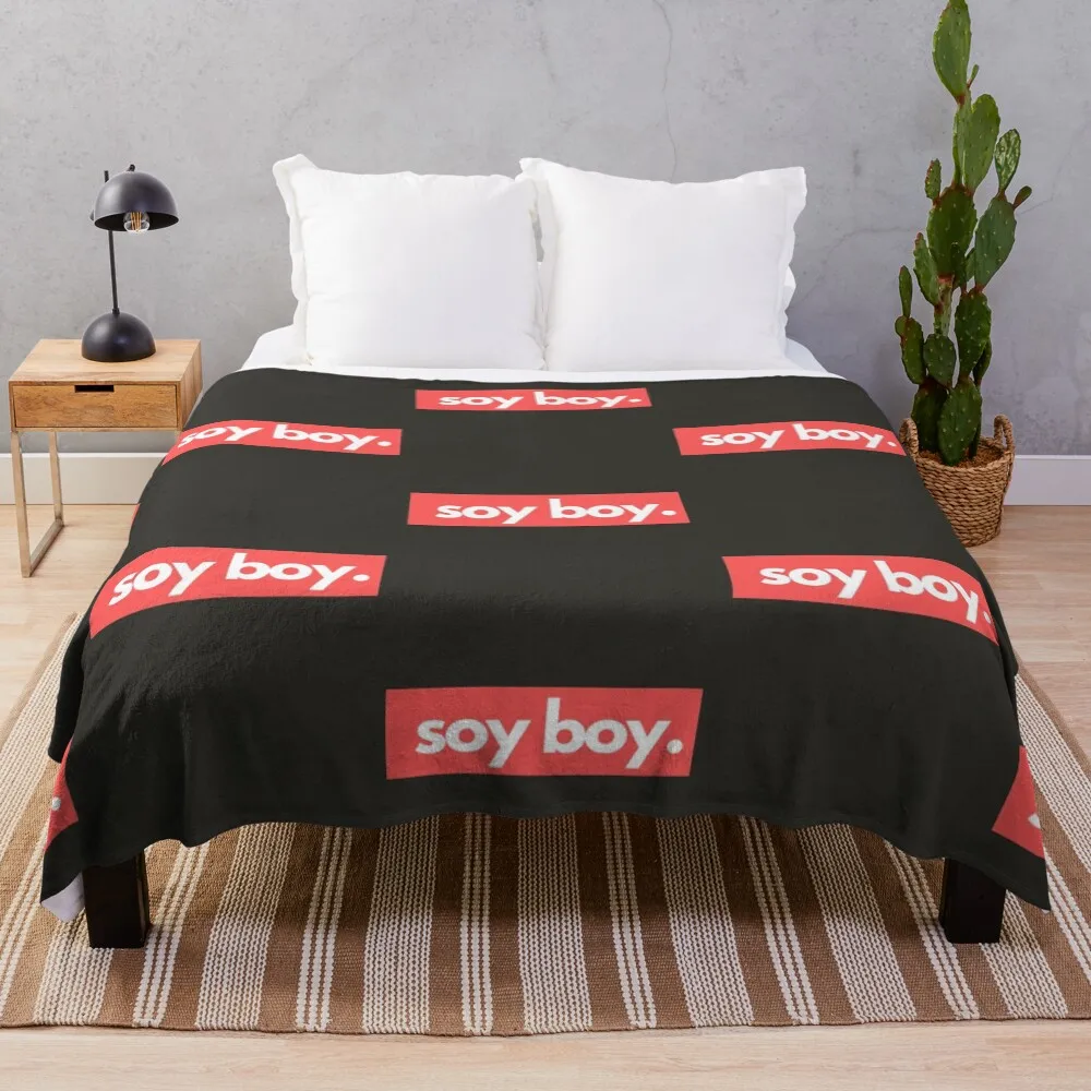 

soy boy Throw Blanket Sofa Throw Soft Beds Furrys Cute Blankets