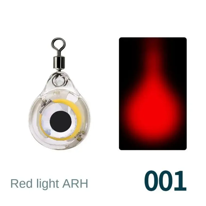 2PCS Ｍini Fishing Lure Trap Light LED Deep Drop Underwater Eye Shape Fishing Squid Bait Luminous Lure Lamp for Attracting Fish