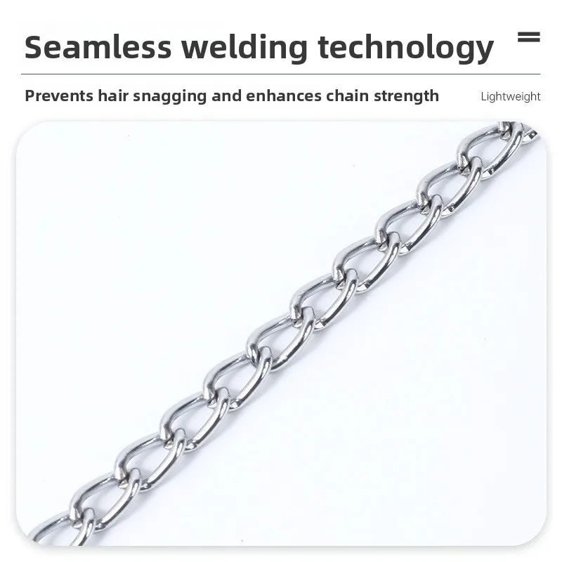 Stainless Steel Dog Collar P Chain Anti Bite Rust Proof Durable Training Control Necklace for Large Dogs