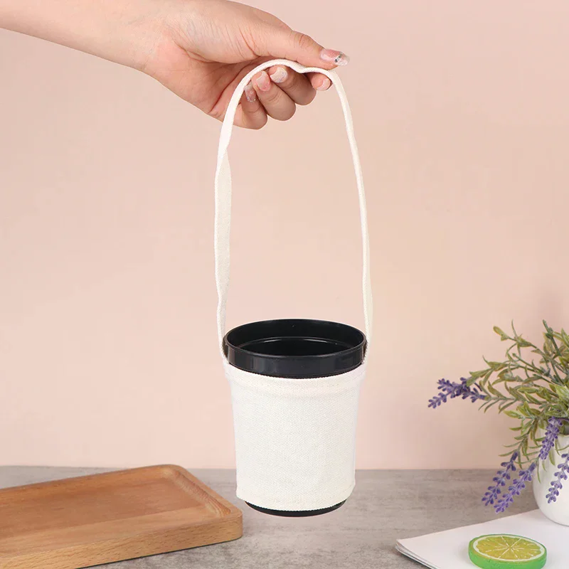 

1pc Drink Cup Set Milk Tea Bag Environmental Protection Canvas Bags Portable Cup Holder Bags Cups Accessories
