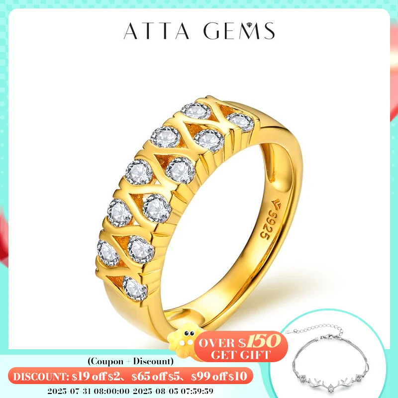 

ATTAGEMS New 0.66ct Moissanite Diamond Ring for Women D VVS1 Color S925 Sliver Engagement Wedding Band Fine Jewelry Luxury Gift