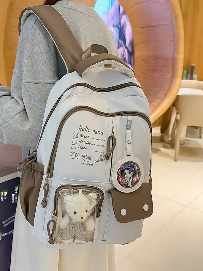 

Cute Large Capaci Dual oulder Bapa for High School And Universi Women Students Water Resistant Commuter Sle Nylon...