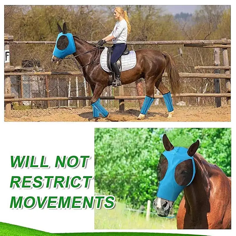 Botas de caballo, envolturas para piernas, botas para moscas de caballo, envolturas para piernas, soporte sólido, herramienta de protección para caballos para rehabilitación y entrenamiento de competición