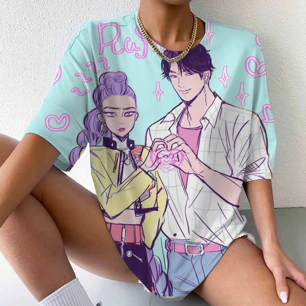 2025 Kpop Demon Hunters T-shirts Mira Rumi Zoey Huntrix Fashion Women Girls Summer Tee Shirt Unisex Casual Short Sleeve Tops