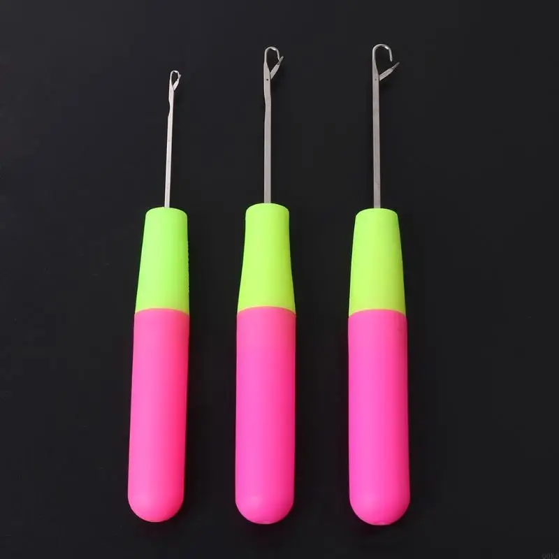 Q0KA 3PCS Crochet Hook for Latch Lock Needle Tool Rug Making Knitting DIY T