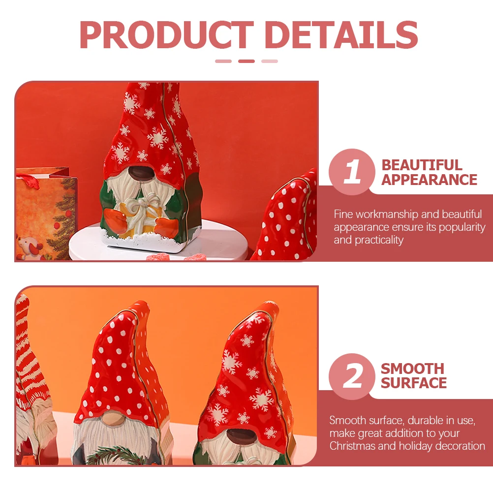 

Christmas Candy Box Containers Small Tin Boxes Gift Cookie Packaging Tinplate for Cookies Xmas Jars