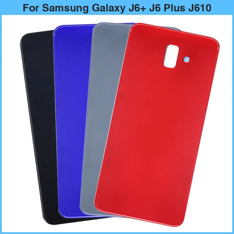 New For Samsung Galaxy J6 Plus 2018 J610 J610F SM-J610F/DS Plastic Battery Back Cover Rear Door Battery Housing Case Replace