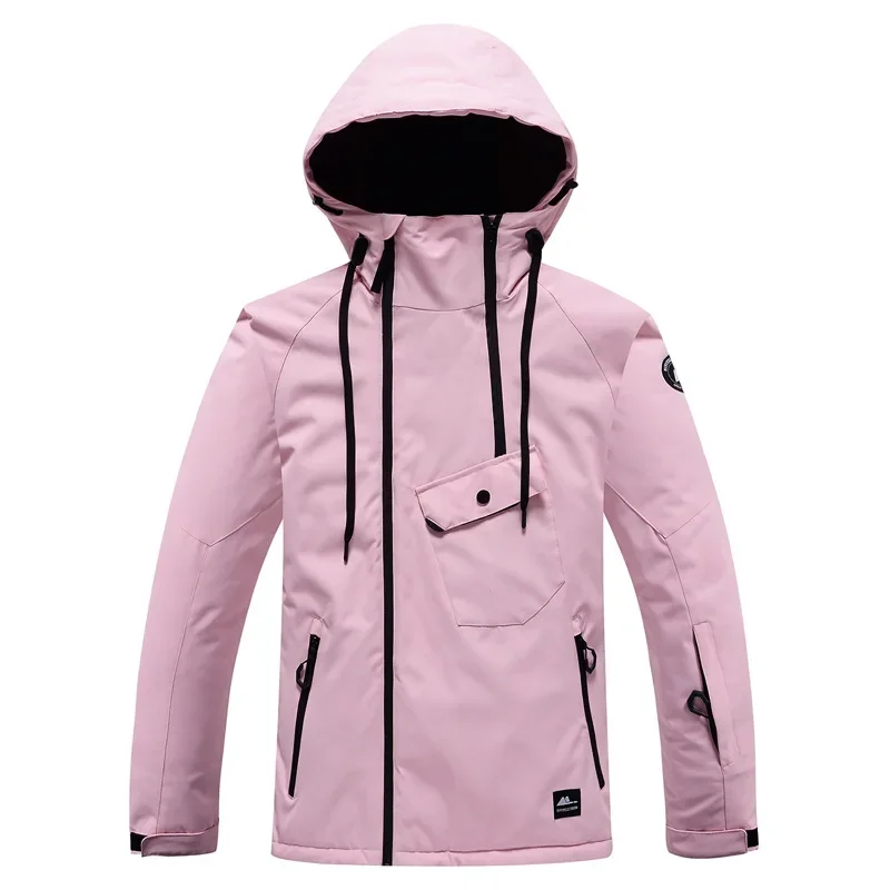 2024 New Winter Ski Jacket Women Outdoor Snowboarding Mountaineering Jacket Warm Color Fleece Matching Waterproof Ski Top