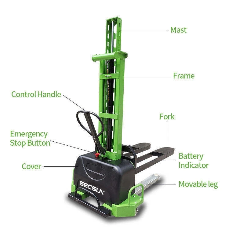 

2024 Lithium Battery 24V Stacker Truck 300kg 500kg 700kg Self Loading Electric Pallet Stacker for Warehouse Cargo Use