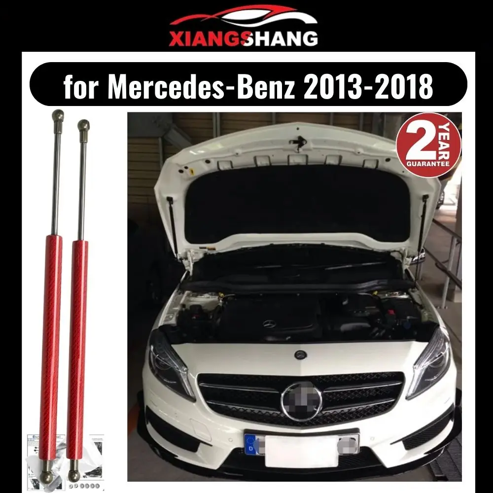 

for Mercedes-Benz A-Class W176 2013-2018 Front Bonnet Hood Modify Gas Struts Carbon Fiber Spring Damper Lift Support Absorber