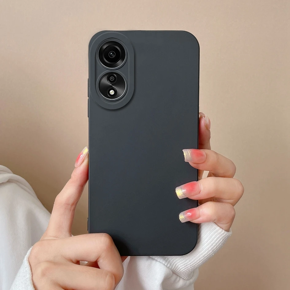 For Oppo A58 A78 4G 5G Phone Case Cover Liquid Soft Silicone Solid Color Fashion Design Shockproof Matte Capa For OppoA 58 Funda