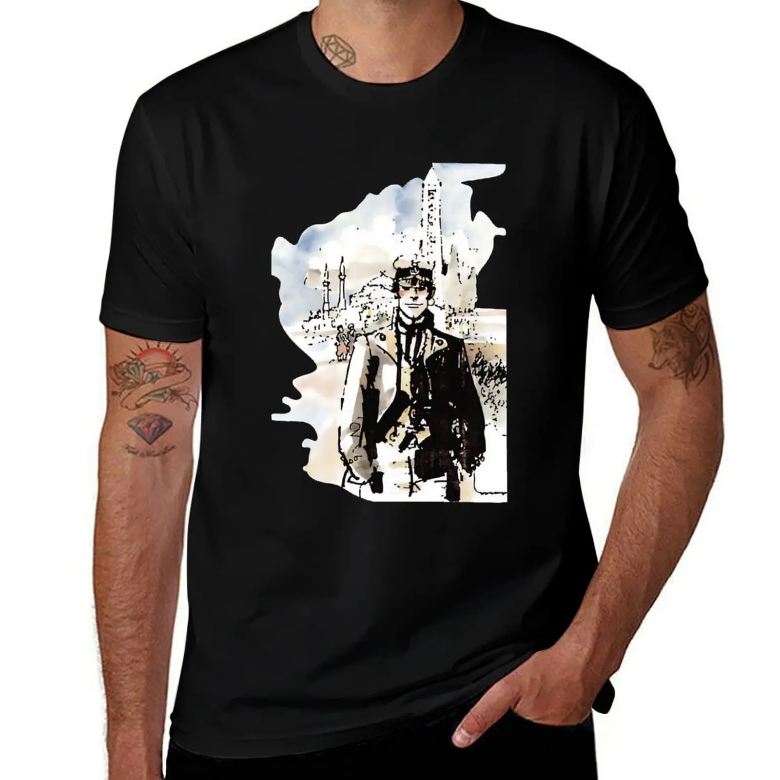 corto maltese,corto,comic,european comic,sailor,malta,hugo pratt,adventures,captain,watercolor, ista T-Shirt