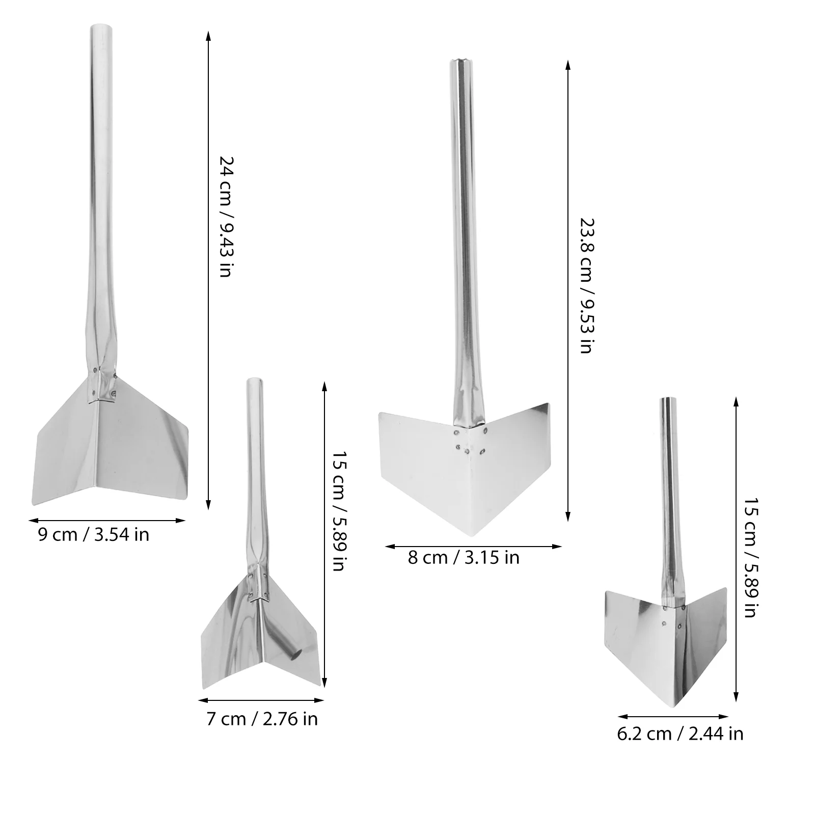 4 Pcs Stainless Steel Drywall Corner Tool Set for Inside Outside Wall Angles Plaster Tools Large Small Concave Convex Corners