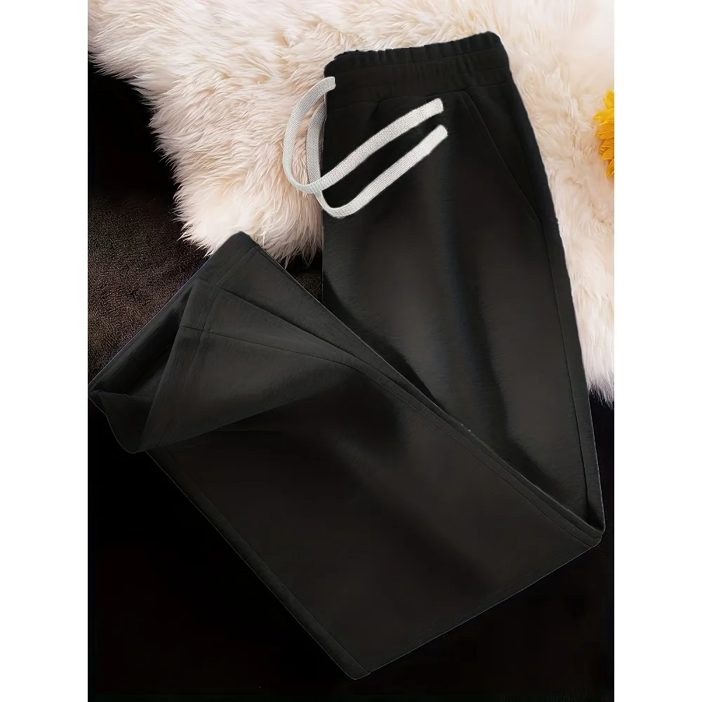 

American Street Men's Solid Color Straight Leg Sports Casual Pants, Spring New Product Suitable for Both Men and Women