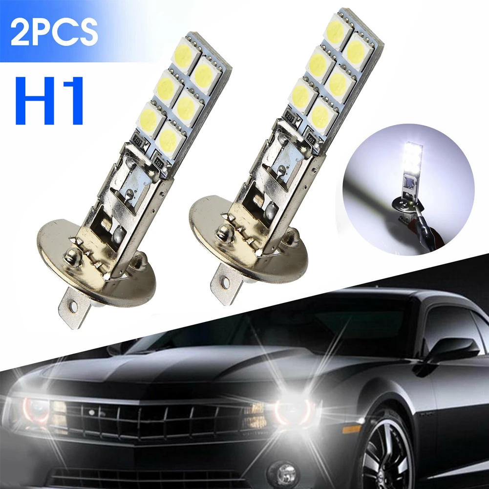 

2pcs Car Light Headlight Bulbs H1 6000K Super-Bright Light 12SMD 55W LED Headlight Bulbs Kit Fog Driving White Light