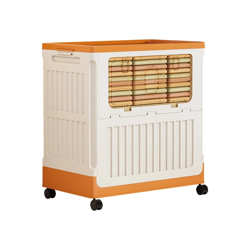 

Folding, large-capacity clamshell storage box, household clothing, quilt, toy finishing box, doll multi-functional storage box.