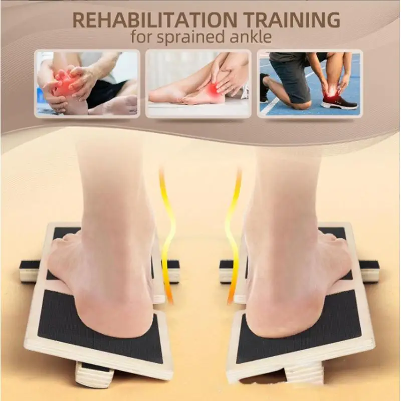 Foot Stabilizer Trainer Board Single Foot Balance Wooden Ankle Strengthener For Sprained Ankle Stability Foot Posture Exercises