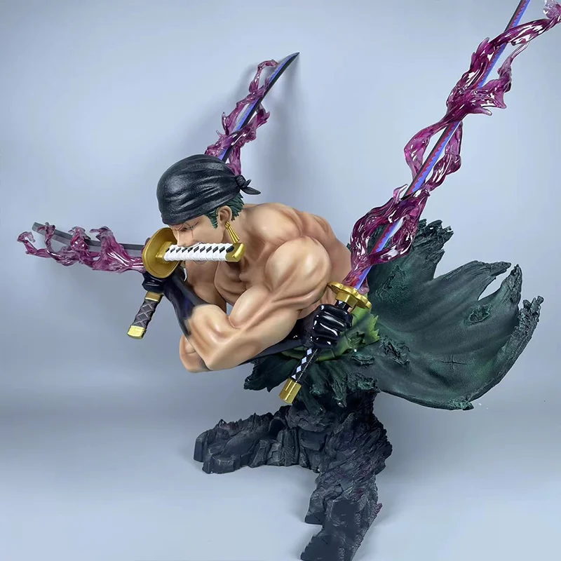 Figura de acción de One Piece, estatua de personaje de Anime roronoa Zoro, decoración de Escritorio, Muebles, modelo de colección Zoro, juguete