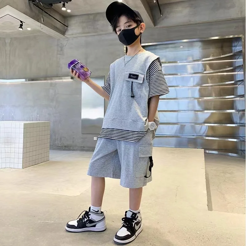 

Boy Sports Suit Boy Clothes Summer Set For Baby Boys 2024 Clothing Set Shirt And Shorts Children Sport Suit Outfits Kids 4 6 7 8