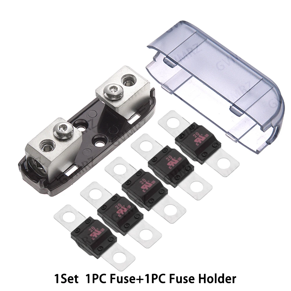 1Set 20A 30A 40A Car Audio Auto Mini ANL AFS Car Fuse Holder Block with Fuse MINI ANL 32V Good Quality  50A 60A 80A