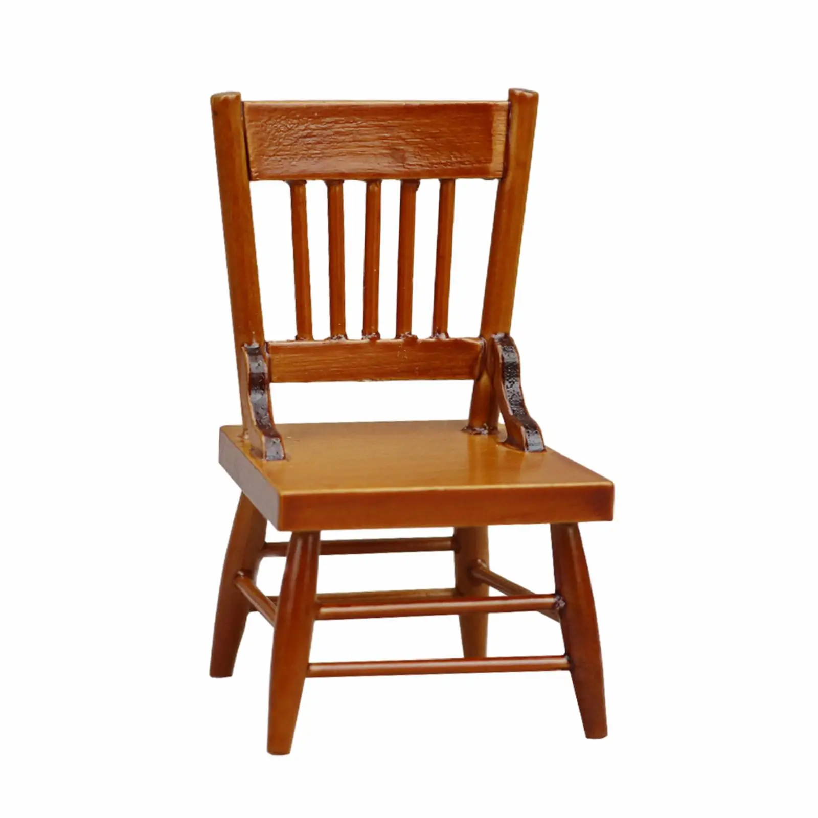 Puppenhaus-Miniaturstuhl aus Holz im Maßstab 1:12, klassisches Wohnzimmermöbelzubehör für Puppenhaus-Spielset