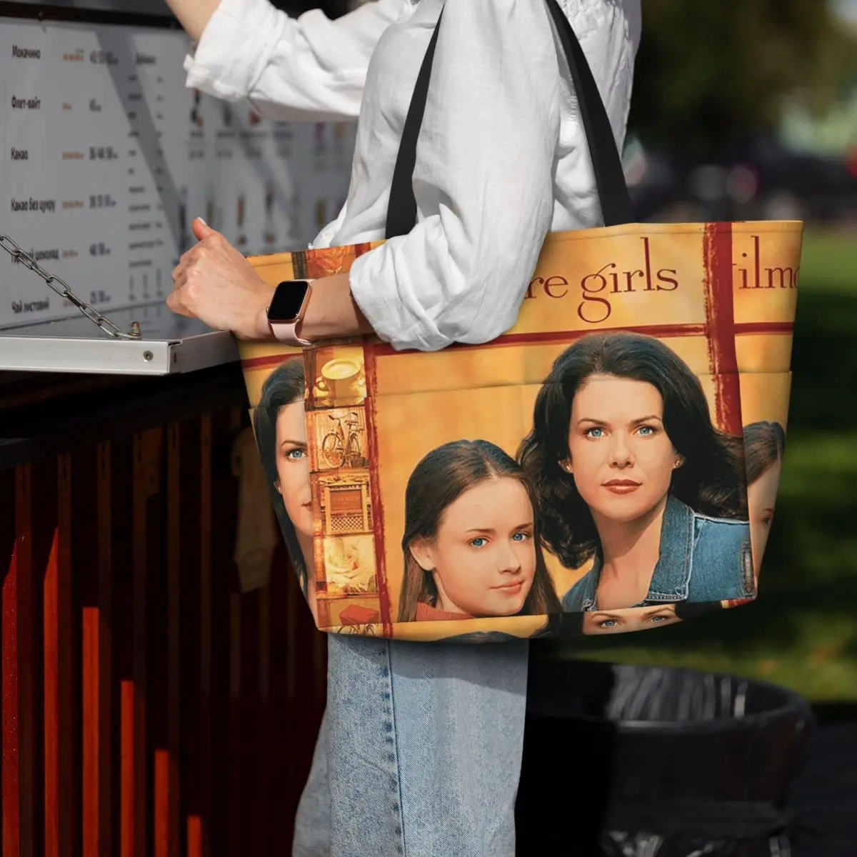 Gilmore Girls Graffiti Beach Tote Bag Sport Gym Yoga Duffle Large Tote Bag Women Travel Bag Fitness bag