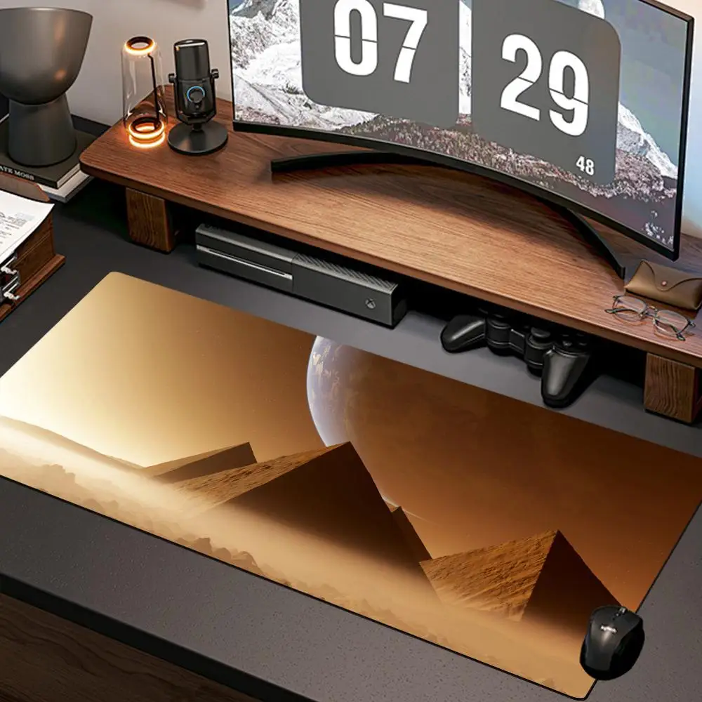 pyramid wallpaper Mouse Pad New Computer Home Mousepad XXL Desk Mats Natural Rubber Office Anti Slip Gaming Accessories pad