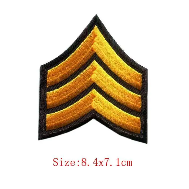 Army Military Rank Medal Iron On Patches Sewing Embroidered Applique for Jacket Clothes Stickers Badge DIY Apparel Accessories view 3