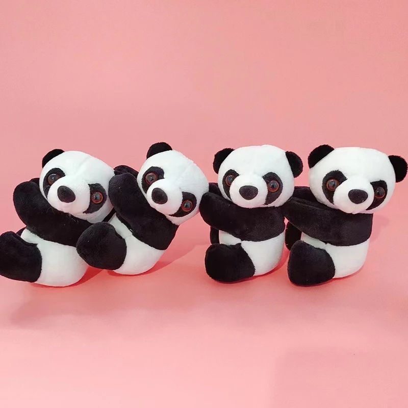 Kawaii Panda Plush Doll Toy Soft Animal Panda Clip Hugging Curtain Clip Doll Toy