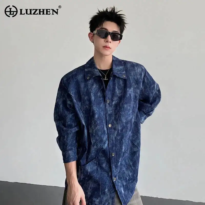 

LUZHEN 2026 New Original Elegant Temperament Long Sleeve Shirts Men's Fashion Handsome High Quality Loose Casual Clothes JY6728
