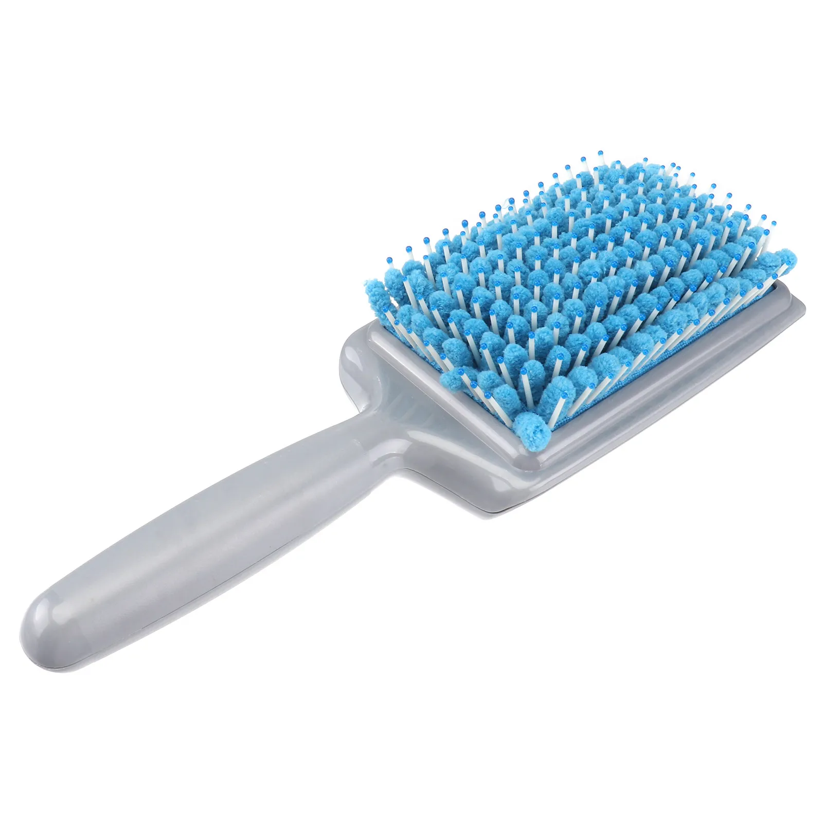 Professional Hair Drying Brush with Fabric and Plastic Bristles for Fast Drying Smooth Silky Hair Ergonomic Handle Paddle Sponge