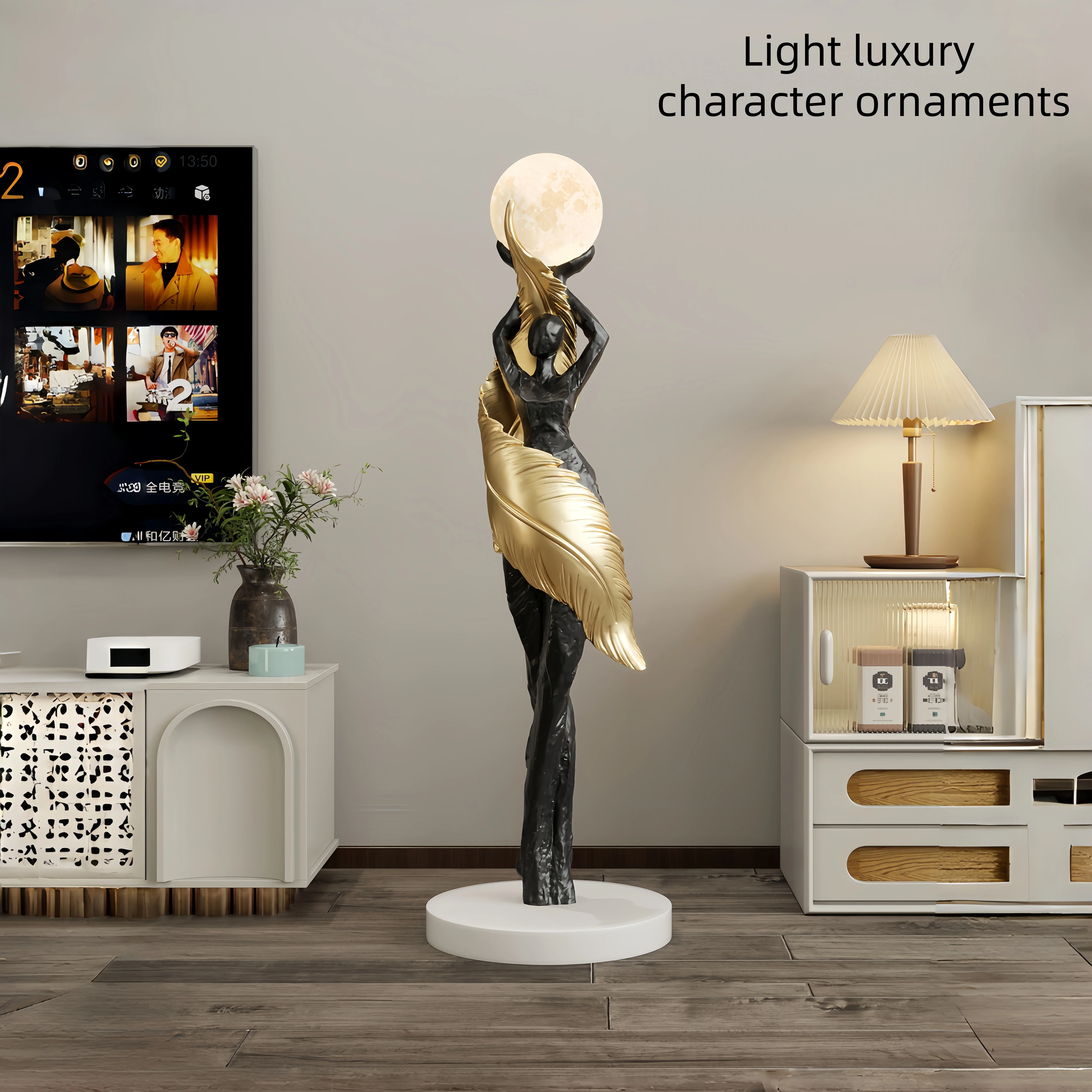 Modern Art Floor Lamp Home decoration Lights Living Room Bedroom Humanoid Atmosphere Lamps Couch High-End Sculpture LED Lighting