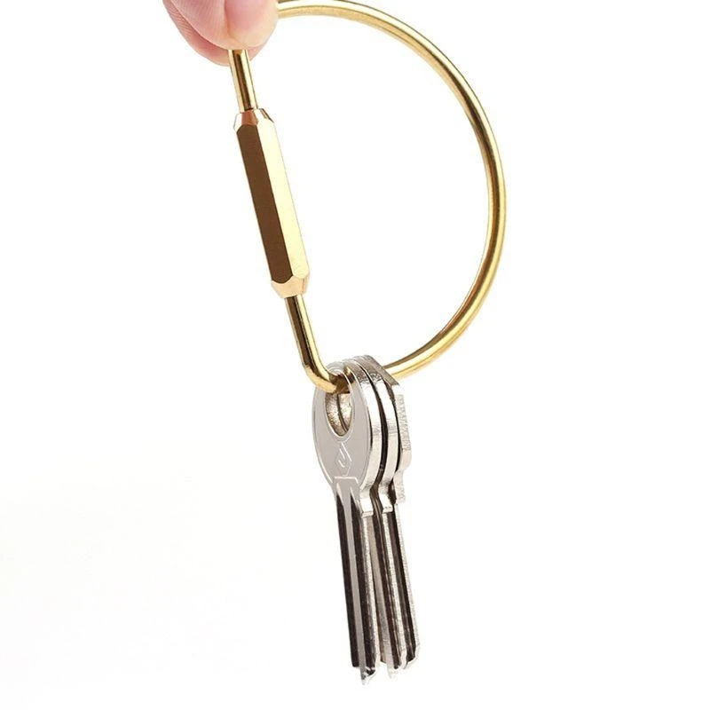 Durable Brass for Key Chain with Screw Lock Design Practical Storage for Key Ring Clip Hook for Small Tools Every Da