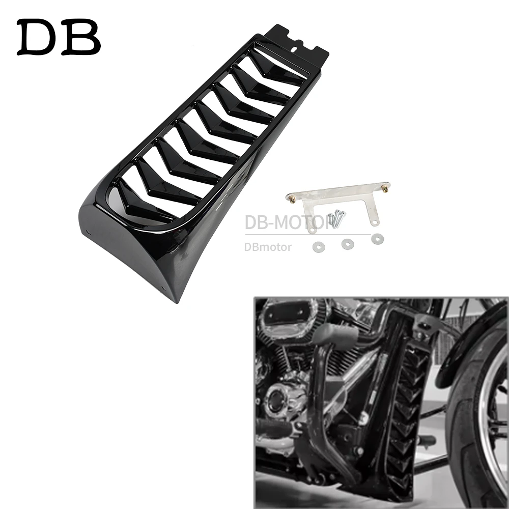 

Motorcycle Front Lower Radiator Cover Chin Fairing Spoiler Fit For Harley Softail Breakout Street Bob Fat Bob FXBR 2018-2022