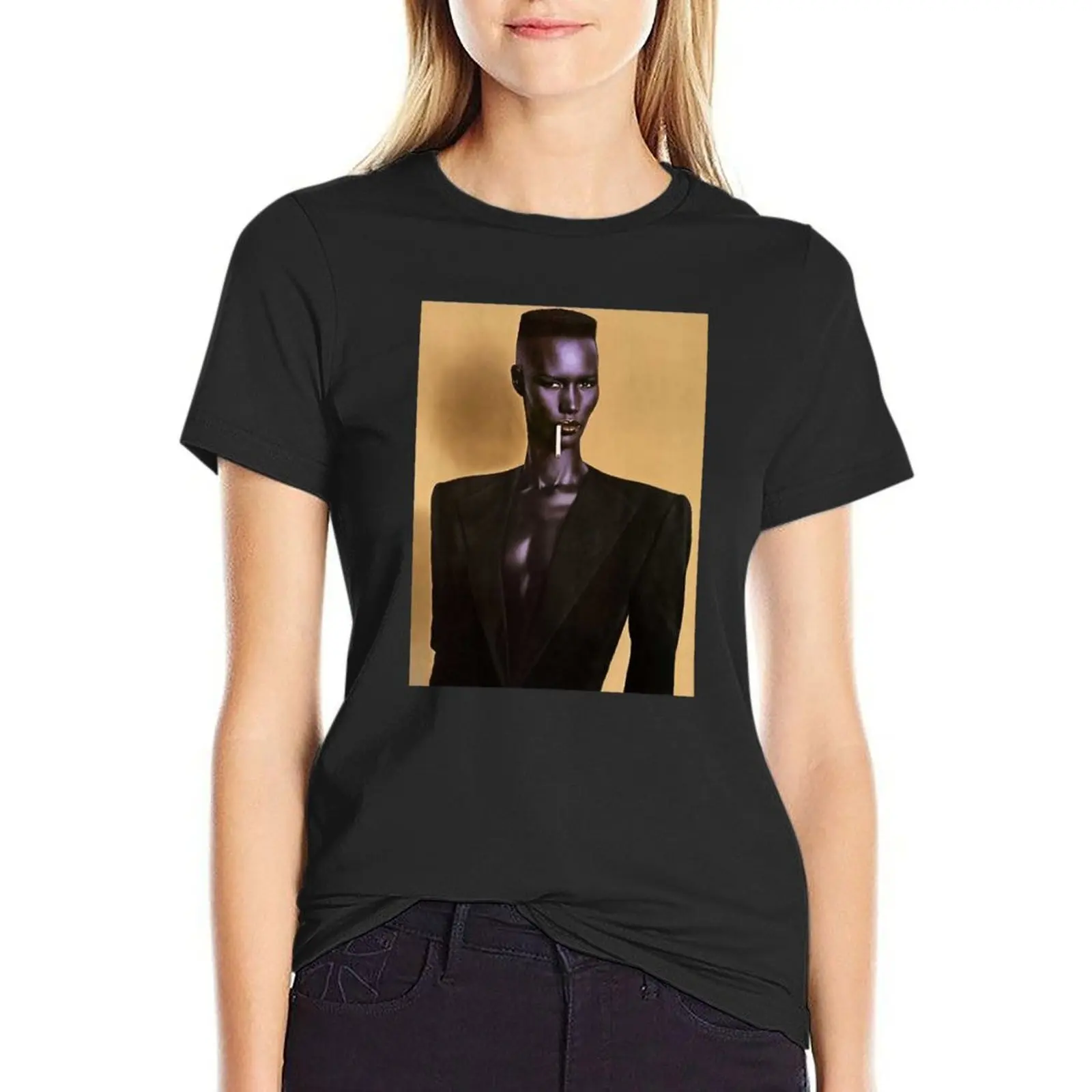 Grace Jones T-Shirt funny plus size tops new edition t shirts for Women