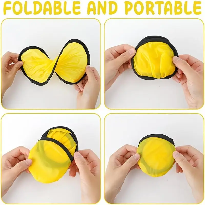Foldable Mini Hand Fan 5/10pcs Portable Pocket Fan Dual Use As Flying Disc for Kids Outdoor Play Beach Trips Summer