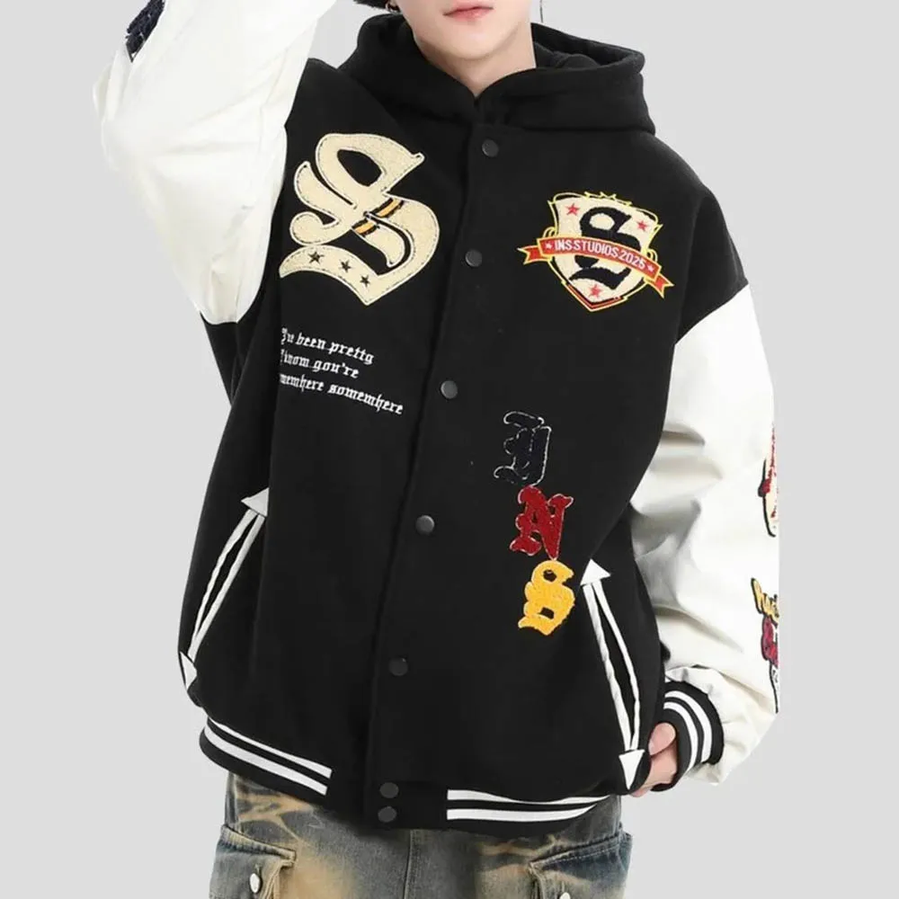 

Осенняя новая мужская бейсбольная куртка с вышивкой, американский ретро-модный тренд, свободные нишевые мужские топы для отдыха на улице, 2025 г.