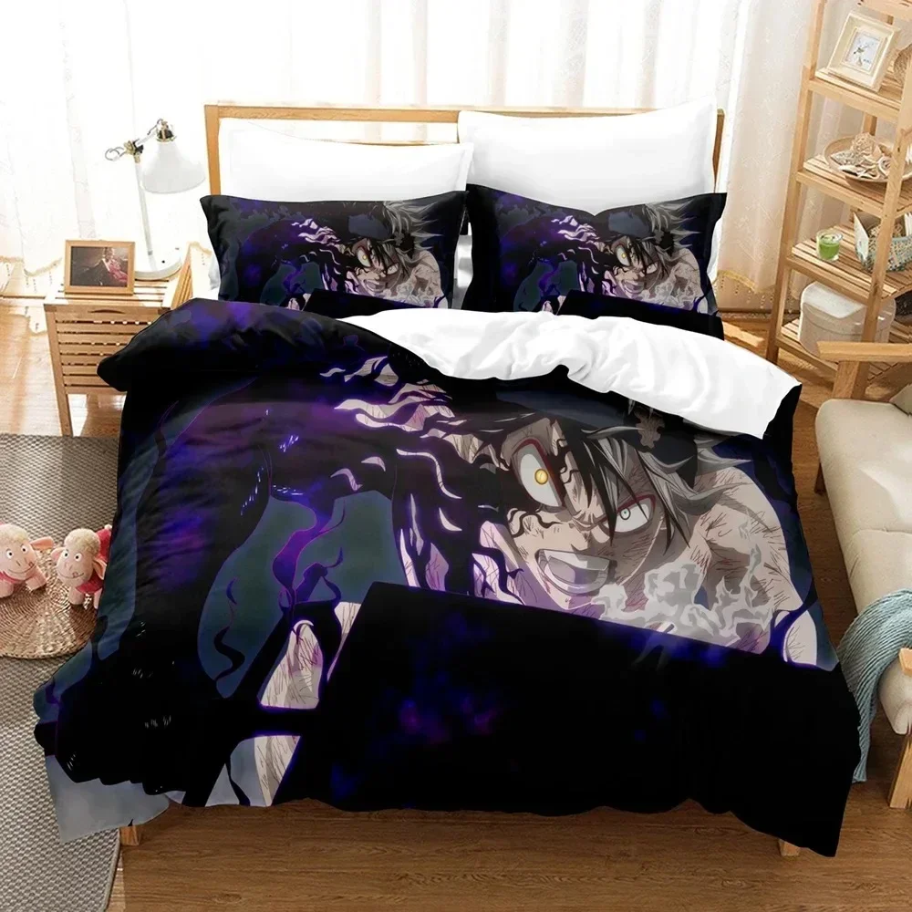 

3D Print Anime Black Clover Bedding Set Printed Bed Set With Pillowcase Bed Duvet Cover Soft Queen King Size Bedclothes Home